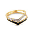 Mia by Tanishq Friends of Bride 18KT Yellow Gold Diamond Duet Finger Ring,,hi-res 2
