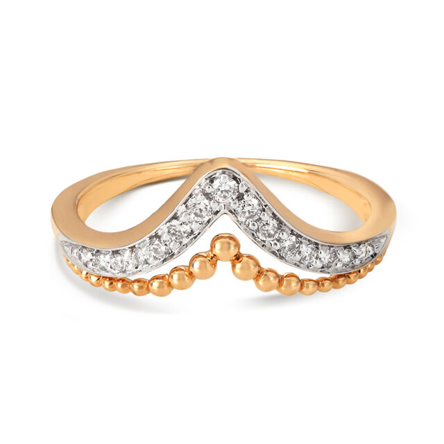 Mia All-Rounders by Tanishq 18KT Yellow Gold Diamond Finger Ring,,hi-res 
