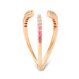 Mia Glintz by Tanishq 18KT Rose Gold Diamond And Sapphire Finger Ring 3
