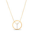 Mia Glintz by Tanishq 18KT Yellow And White Gold Diamond Pendant And Chain 