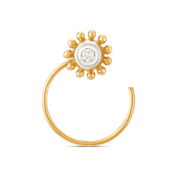 18KT Yellow Gold Diamond Nose Pin