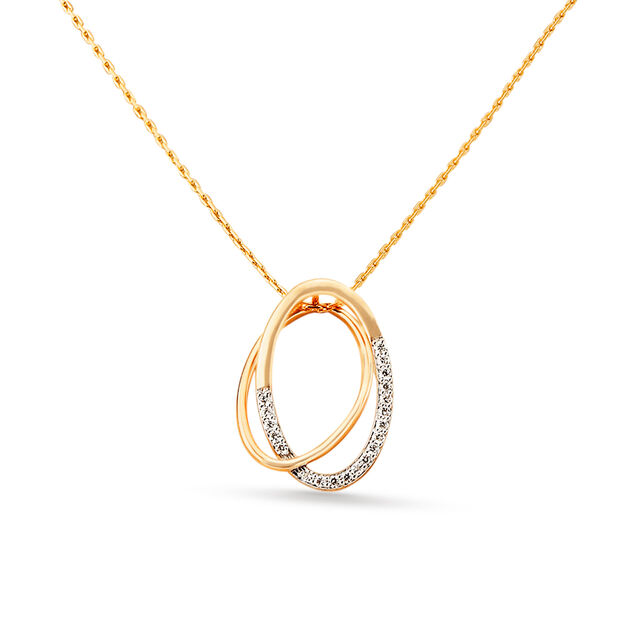 Mia Glintz by Tanishq 18KT Yellow Gold And Diamond Pendant