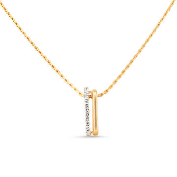Mia Glintz by Tanishq 18KT Yellow Gold And Diamond Pendant
