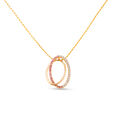 Mia Glintz by Tanishq 18KT Rose Gold Diamond And Sapphire Pendant 