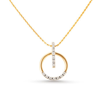 Mia Glintz by Tanishq 18KT Yellow Gold Diamond Pendant