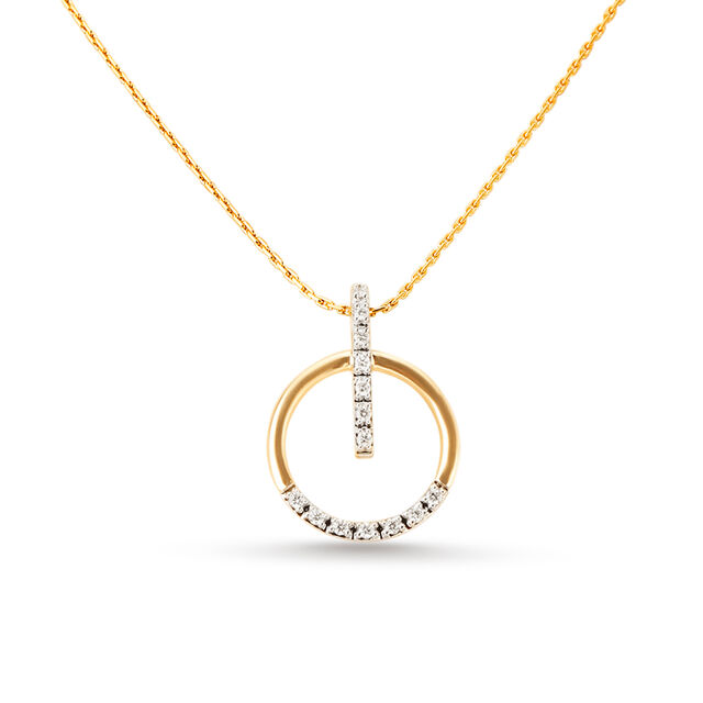 Mia Glintz by Tanishq 18KT Yellow Gold Diamond Pendant 