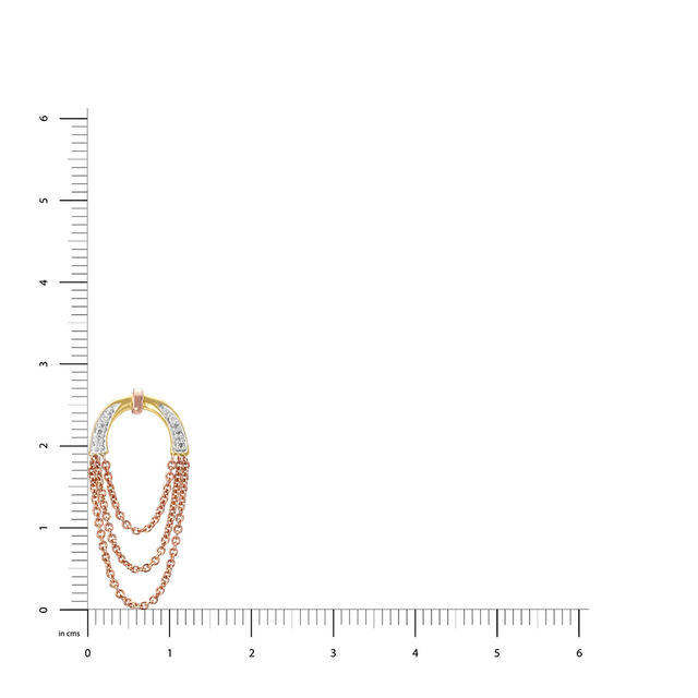 Mia by Tanishq 18KT Rose Gold Diamond Drop Earrings 4