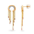 Mia by Tanishq 18KT Yellow Gold Diamond Drop Earrings,,hi-res 2