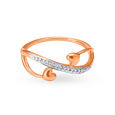 18KT Rose Gold Diamond Finger Ring,,hi-res 2