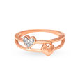 18KT Rose Gold Diamond Finger Ring,,hi-res 2