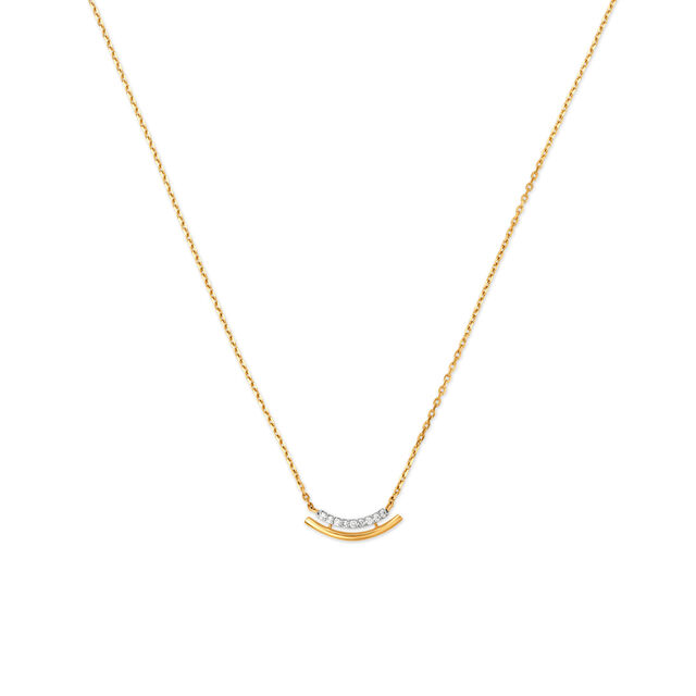18KT Yellow Gold Necklace with Diamonds,,hi-res 