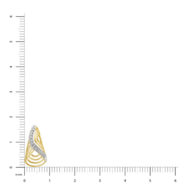 Mia by Tanishq 14KT Yellow Gold Diamond Teardrop Pendant 5
