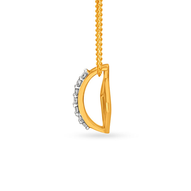 Mia by Tanishq 14KT Yellow Gold Diamond Pendant 2