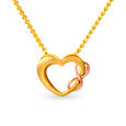 V-Day Collection From 18KT Yellow and Rose Gold Pendant,,hi-res 