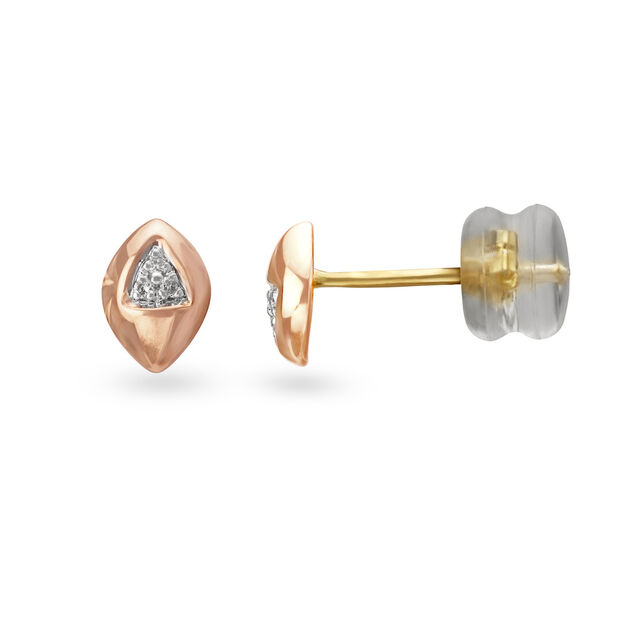 Mia by Tanishq 18KT Yellow Gold Diamond Stud Earrings