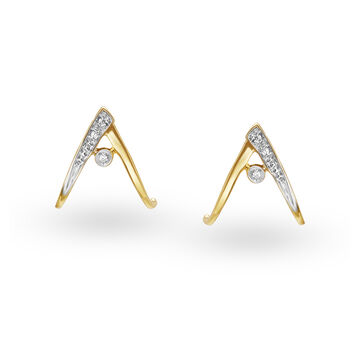 Mia by Tanishq 18KT Yellow Gold Diamond Stud Earrings