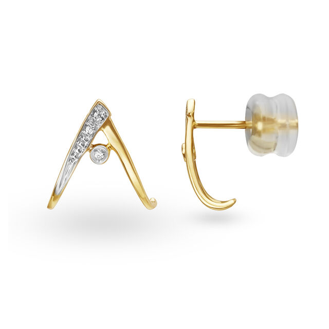 Mia by Tanishq 18KT Yellow Gold Diamond Stud Earrings 2