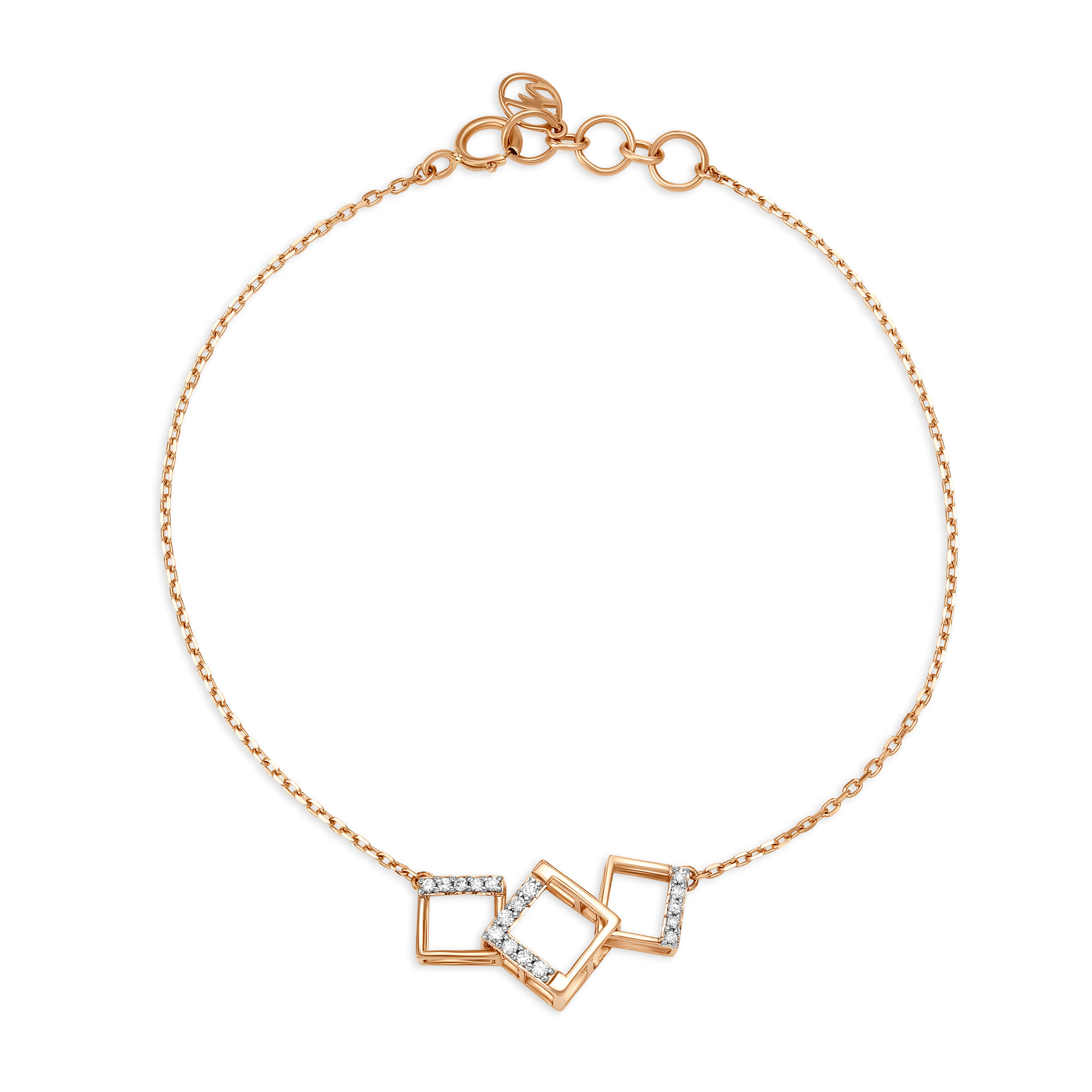 Buy 18KT Rose Gold Diamond Bracelet at Best Price Tanishq UAE