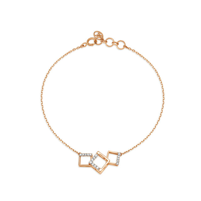 18KT Rose Gold Diamond Bracelet