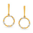 18KT Yellow Gold Diamond Drop Earrings 2