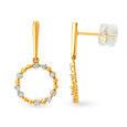 18KT Yellow Gold Diamond Drop Earrings 3