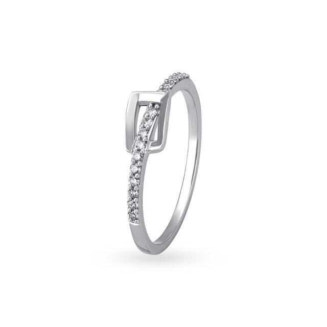 Mia by Tanishq 18KT White Gold Diamond Finger Ring 