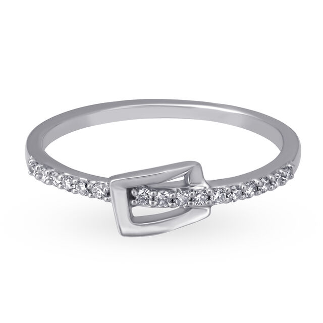 Mia by Tanishq 18KT White Gold Diamond Finger Ring 3