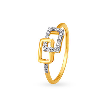 Mia by Tanishq 18KT Yellow Gold Diamond Finger Ring