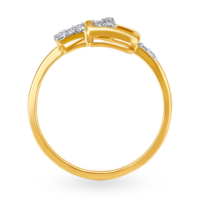 Mia by Tanishq 18KT Yellow Gold Diamond Finger Ring 4