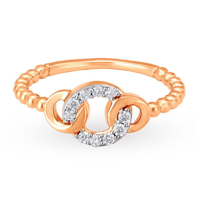 Mia by Tanishq 18KT Rose Gold Diamond Finger Ring 3