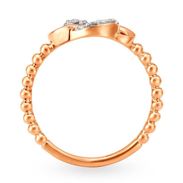 Mia by Tanishq 18KT Rose Gold Diamond Finger Ring 4