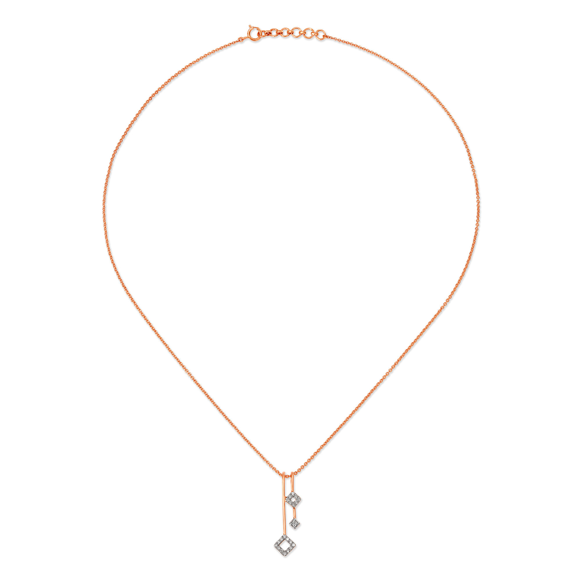 Mia Sterling Silver Pendant with Rose Gold Bail main image 1