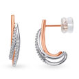 Mia by Tanishq 18KT White and Rose Gold Diamond Stud Earrings,,hi-res 3