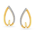 Mia by Tanishq 18KT Yellow Gold Diamond Hoop Earrings,,hi-res 