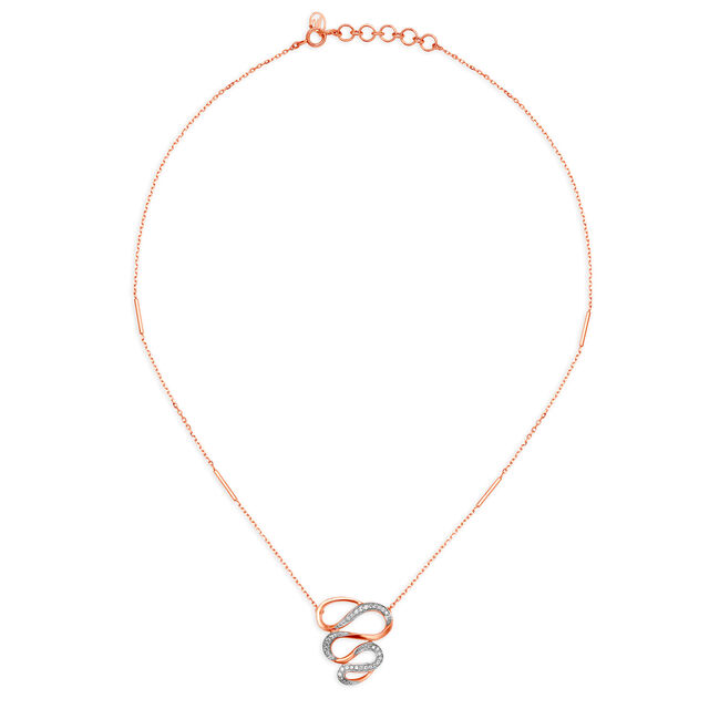 Mia by Tanishq 18KT Rose Gold Diamond Neckwear,,hi-res 