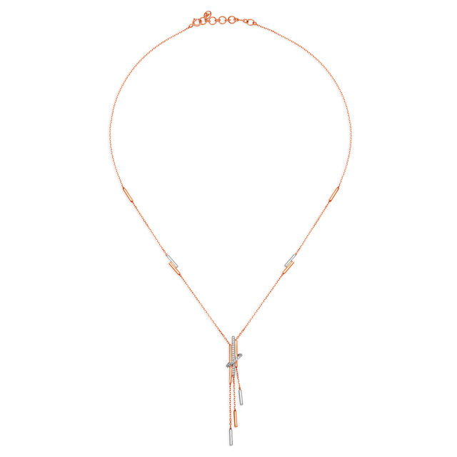 Mia by Tanishq 18KT White and Rose Gold Diamond Neckwear,,hi-res 
