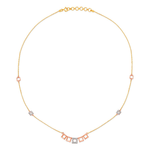 Mia by Tanishq 18KT Yellow and Rose Gold Diamond Neckwear,,hi-res 