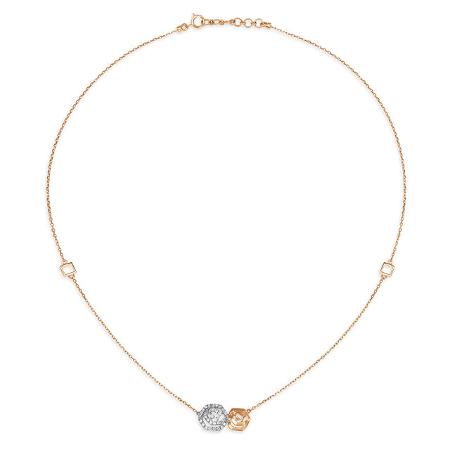 18KT White And Rose Gold Diamond Neckwear,,hi-res 