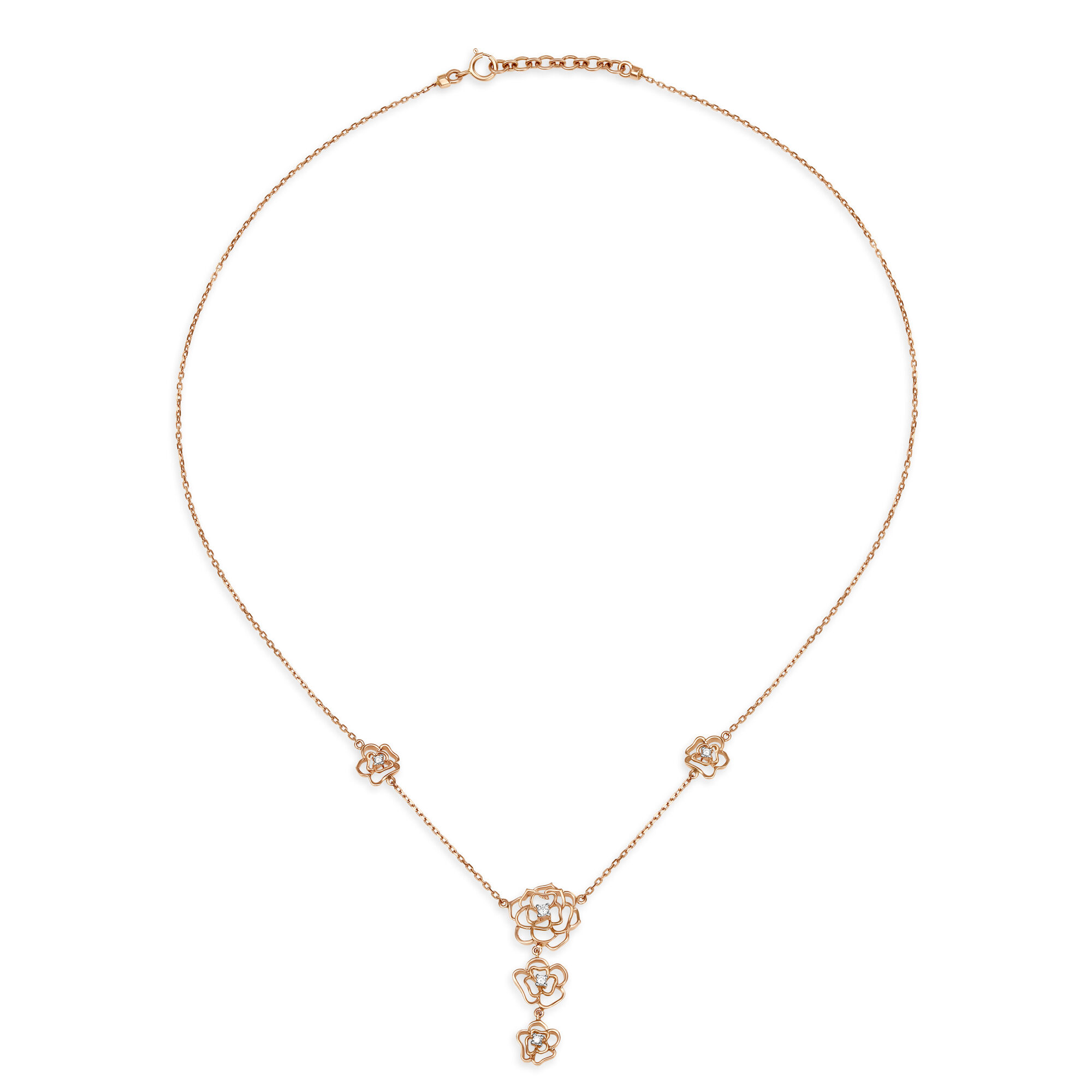 Buy Mia by Tanishq 18KT Rose Gold Diamond Neckwear with Floral Design at Best Price Tanishq UAE
