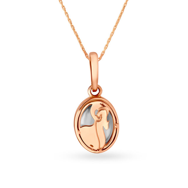 Mia 18KT Rose Gold Topaz Aries Birthstone Pendant,,hi-res 3