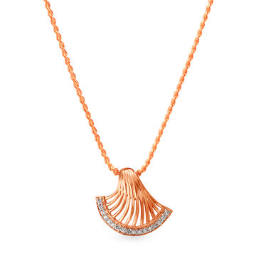 Mia by Tanishq 18KT Rose Gold Diamond Pendant