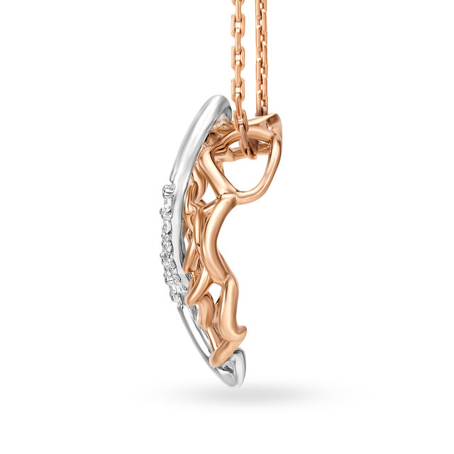 Mia by Tanishq 14KT White and Rose Gold Diamond Pendant 3