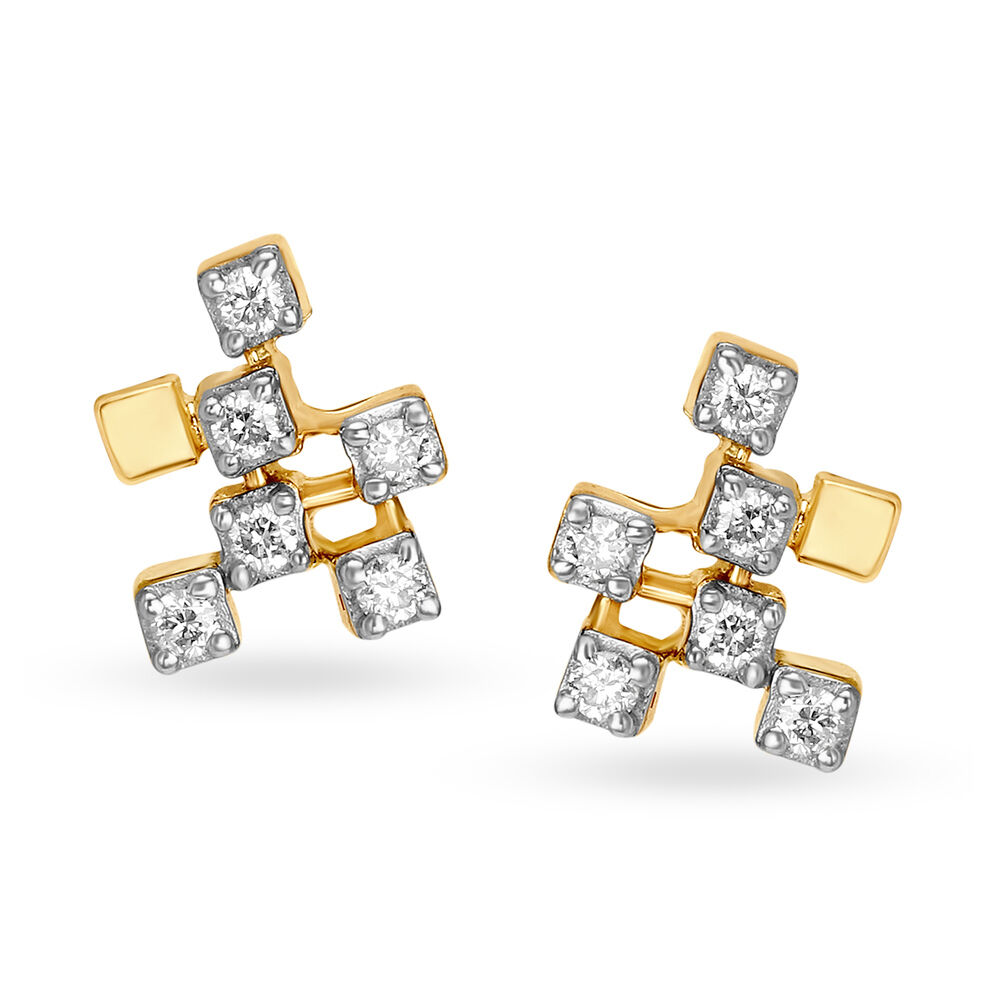 Buy Mia by Tanishq 18KT Yellow Gold Diamond Stud Earrings at Best Price ...