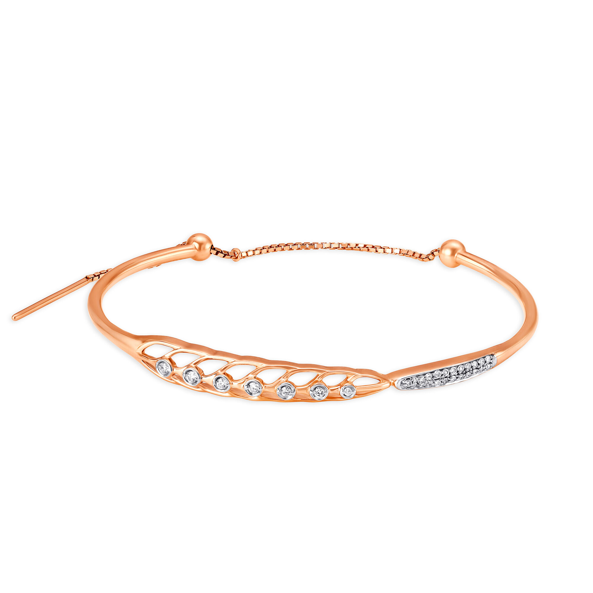 Buy Mia by Tanishq 18KT Rose Gold Diamond Bangle at Best Price ...