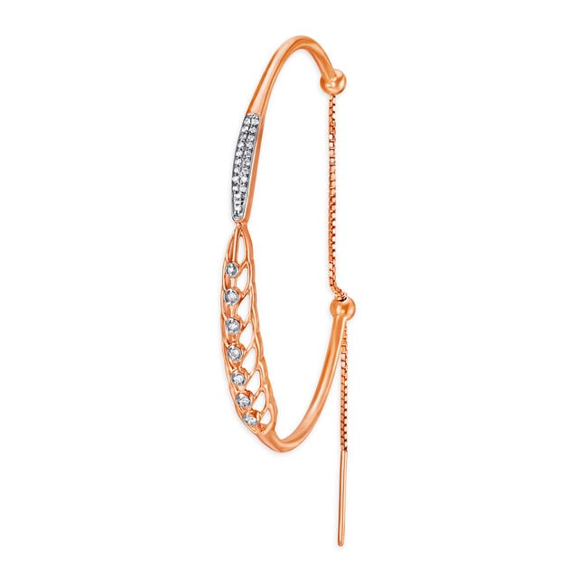 Mia by Tanishq 18KT Rose Gold Diamond Bangle,,hi-res 3