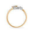 Mia by Tanishq 18KT Rose Gold Diamond Finger Ring With Floral Design 3