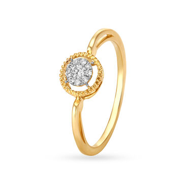18KT Yellow Gold Diamond Finger Ring