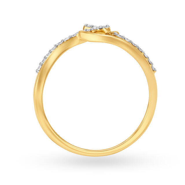 Mia by Tanishq 18KT Gold Ring for Women in Free Flow Design with Diamonds,,hi-res 3