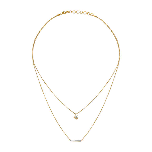 Mia by Tanishq 18KT Yellow Gold Diamond Neckwear,,hi-res 
