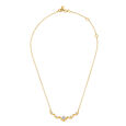18KT Yellow Gold Fancy Necklace For Women With Round Cut Diamond Accented Swirl Pendant,,hi-res 
